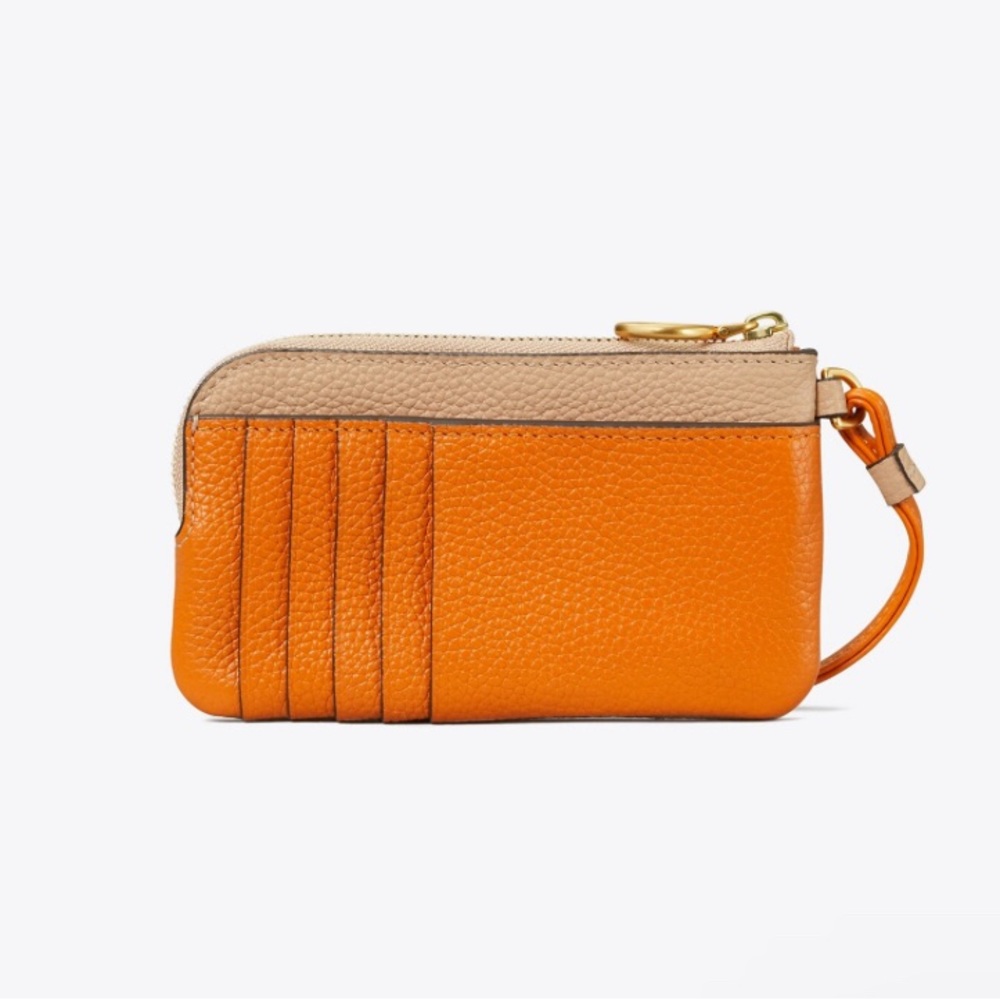 Tory Burch PERRY BOMBÉ COLOR-BLOCK TOP-ZIP CARD CASE - Picture 2 of 13